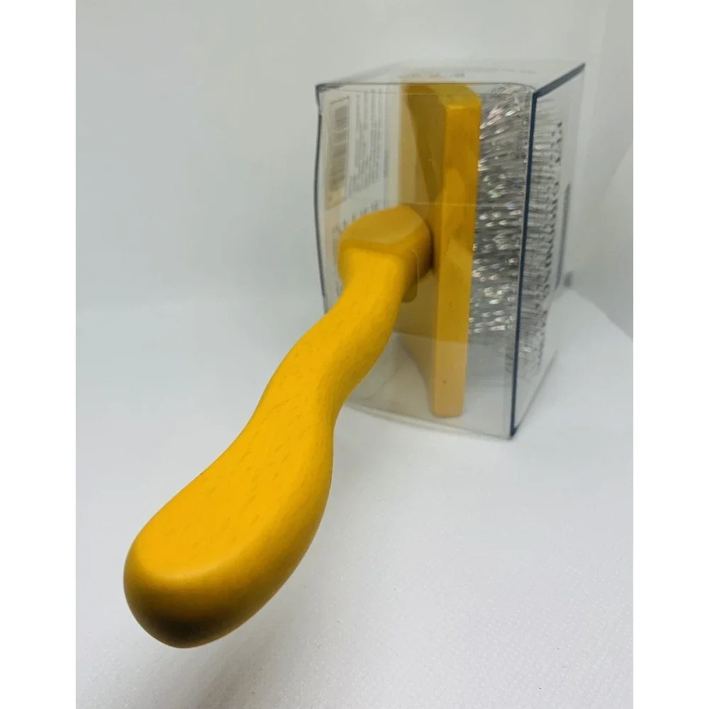 Brush for Dog, Slicker for Grooming, Groomgrip Coating, Yellow , Large NEW!!!